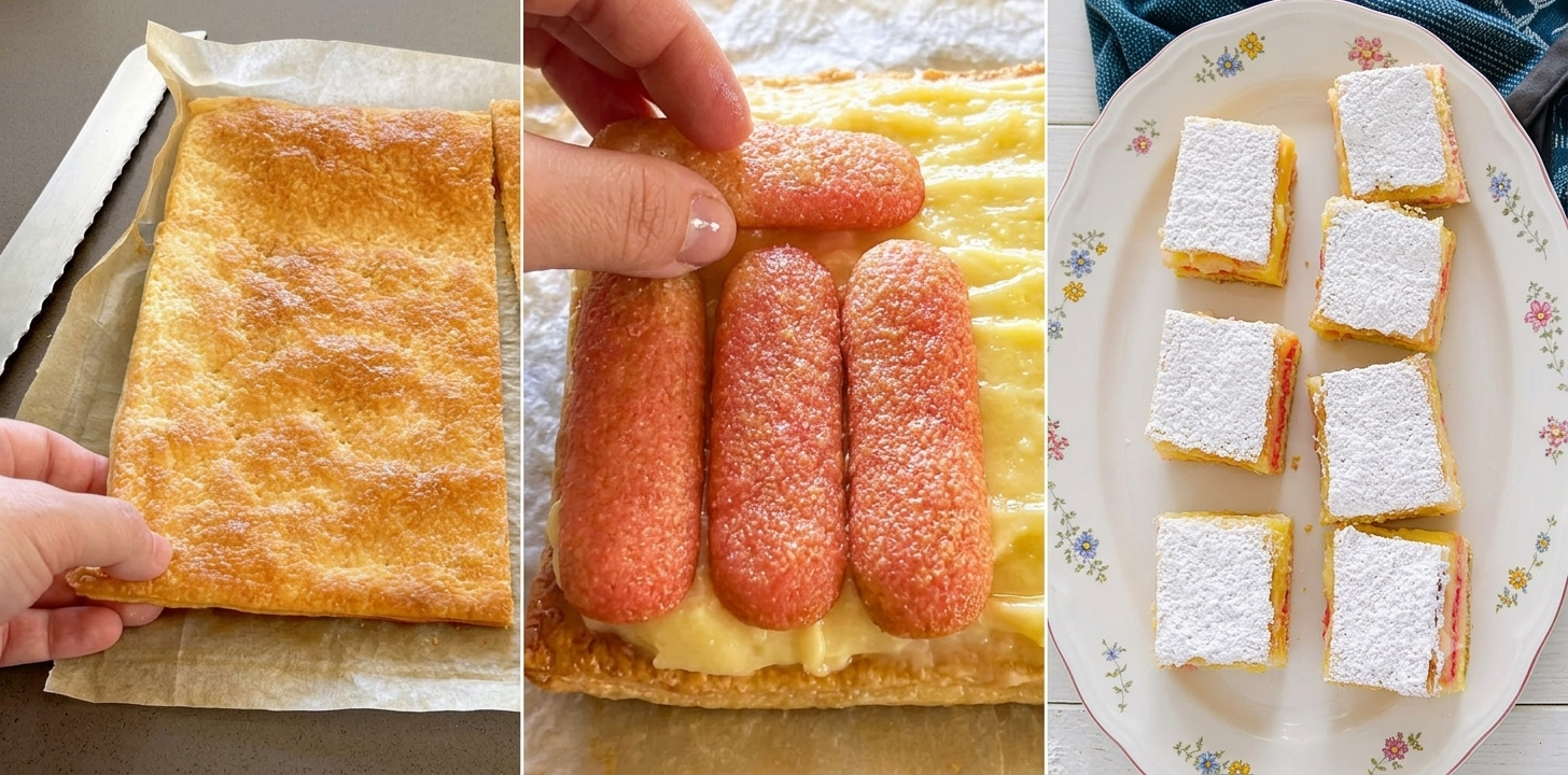 mini diplomatici, pasticcini diplomatici, torta diplomatica, ricetta mini diplomatici, pasta sfoglia, crema pasticciera, crema diplomatica, biscotti pavesini, savoiardi, alchermes, pasticceria italiana, dolci mignon, pasticcini per buffet, dolci per feste, ricetta facile e veloce, dolci da pasticceria, pasticcini fatti in casa, dolci per il vassoio della domenica, dessert fine pasto, ricetta con pasta sfoglia, dolci cremosi, dolci croccanti, ricetta tradizionale italiana, pasticceria casalinga, dolci per compleanno, buffet di pasticcini, ricetta con crema pasticciera, dolci al cucchiaio, cucina italiana autentica, pasticcini eleganti