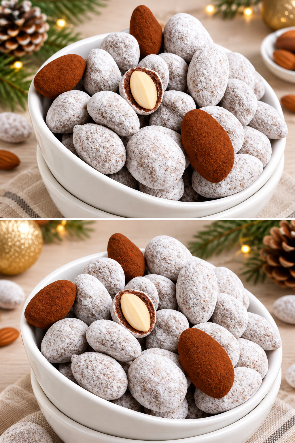 mandorle al cioccolato, mandorle ricoperte di cioccolato, ricetta mandorle al cioccolato, dolce natalizio, dolce di Natale, mandorle al cioccolato fondente, mandorle al cioccolato al latte, mandorle al cioccolato bianco, mandorle al cioccolato e cocco, mandorle al cioccolato e nocciole, mandorle al cioccolato e pistacchio, mandorle al cioccolato e arancia, mandorle al cioccolato e cannella, mandorle al cioccolato e peperoncino, mandorle al cioccolato senza glutine, mandorle al cioccolato vegane, dolci fatti in casa, pasticceria fatta in casa, ricette della nonna, cucina italiana, mandorle pelate, cioccolato fondente, cioccolato al latte, cioccolato bianco, olio di cocco, granella di mandorle, cacao amaro, zucchero a velo, scaglie di sale, come fare le mandorle al cioccolato, tostare mandorle, sciogliere cioccolato, ricoprire mandorle, solidificare cioccolato, conservazione mandorle al cioccolato, mandorle al cioccolato in frigorifero, mandorle al cioccolato in freezer, regalo di Natale fatto in casa, buffet natalizio, dolci per le feste, abbinamento caffè, abbinamento vino dolce, Moscato d'Asti, Passito