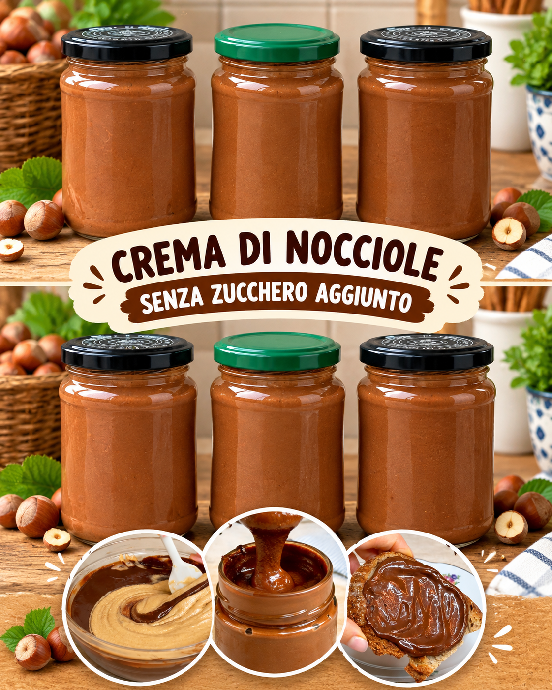 crema di nocciole, crema di nocciole fatta in casa, crema di nocciole senza zuccheri aggiunti, crema di nocciole genuina, crema spalmabile, crema di nocciole con 3 ingredienti, crema di nocciole vegana, crema di nocciole al cacao, crema di nocciole alla cannella, crema di nocciole allo zenzero, crema di nocciole al pistacchio, crema di nocciole alle mandorle, crema di nocciole al cioccolato bianco, crema di nocciole senza glutine, crema di nocciole con olio di cocco, crema di nocciole con vaniglia, colazione fatta in casa, merenda fatta in casa, buffet di dolci, dolci fatti in casa, pasticceria fatta in casa, ricette della nonna, cucina italiana, nocciole sgusciate, cioccolato fondente all'85%, latte parzialmente scremato, come fare la crema di nocciole, tostare nocciole, frullare nocciole, pasta di nocciole, sciogliere cioccolato, conservazione crema di nocciole, crema di nocciole in frigorifero, crema di nocciole a temperatura ambiente, crema di nocciole come regalo, crema di nocciole per Natale, crema di nocciole per San Valentino, crema di nocciole su pane, crema di nocciole su fette biscottate, crema di nocciole su croissant, crema di nocciole su crêpes, crema di nocciole su biscotti, crema di nocciole su torte, crema di nocciole su crostate