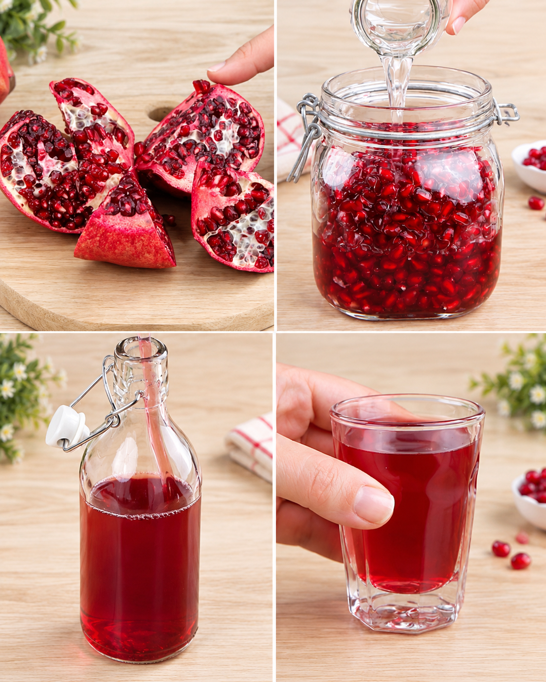 liquore al melograno, liquore fatto in casa, ricetta liquore al melograno, digestivo fatto in casa, liquore al melograno ricetta, bevande alcoliche fatte in casa, liquore al melograno alla cannella, liquore al melograno ai chiodi di garofano, liquore al melograno al limone, liquore al melograno allo zenzero, liquore al melograno allo zucchero di canna, liquore al melograno colorato, liquore al melograno senza alcol, liquore al melograno con miele, liquori fatti in casa, ricette della nonna, cucina italiana, melograno, melagrana, alcol puro a 95°, sciroppo di zucchero, macerazione, filtrazione, conservazione liquore, liquore per Natale, regalo fatto in casa, digestivo per fine pasto, aperitivo fatto in casa, buffet di liquori, liquore al melograno ghiacciato, liquore al melograno a temperatura ambiente, come fare il liquore al melograno, gradazione liquore, bottiglia di vetro sterilizzata, tappo ermetico