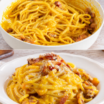 carbonara di zucca, ricetta carbonara di zucca, primo piatto autunnale, carbonara rivisitata, zucca Delica, guanciale, tuorli, pecorino romano, parmigiano reggiano, linguine, pasta cremosa, ricetta facile e veloce, pranzo della domenica, cena di festa, cucina italiana autentica, ricette della nonna, piatti con zucca, verdure di stagione, cucina autunnale, ricetta con guanciale, carbonara di zucchine, carbonara di mare, pasta con zucca, ricetta cremosa, piatto unico, cucina casalinga, ricette per buffet, primo piatto ricco, pasta fatta in casa, cucina naturale