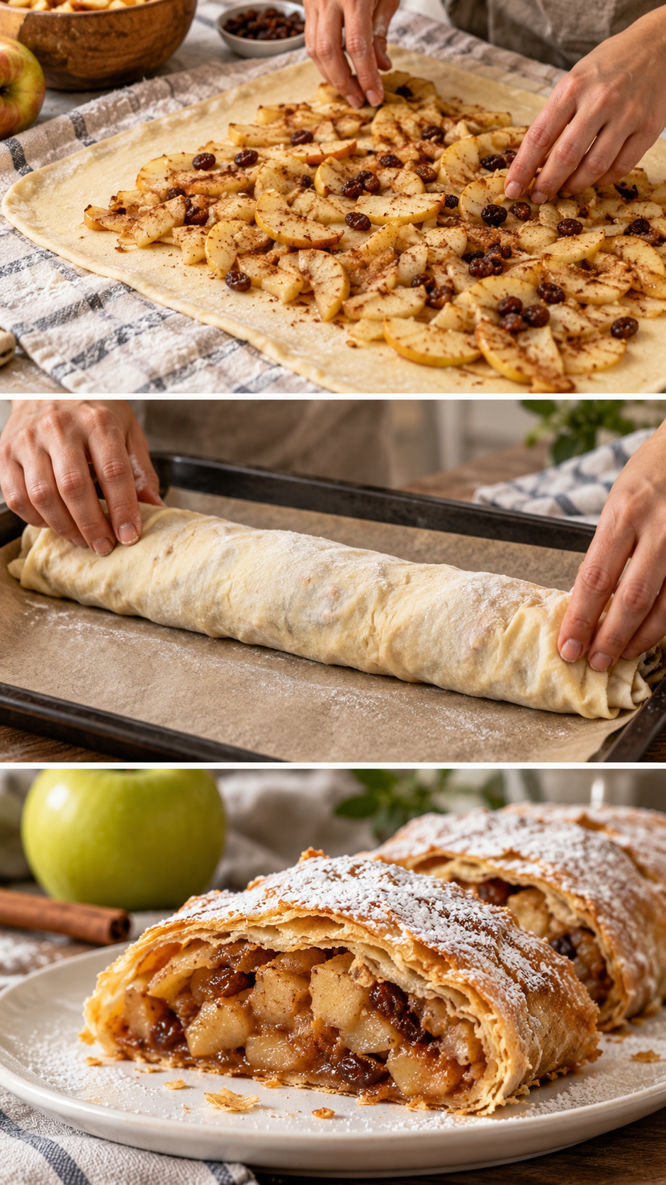 strudel di mele, apfelstrudel, strudel austriaco, ricetta strudel, strudel di mele originale, dolce austriaco, ricetta austriaca, strudelteig, pasta strudel, strudel fatto in casa, dolci autunnali, ricetta mele, strudel di mele e cannella, strudel di mele e uvetta, strudel di mele e noci, strudel di mele e ricotta, strudel di mele e cioccolato, strudel di mele e caramello, strudel di mele senza glutine, strudel di mele vegano, strudel salato, dolci autunnali, dolci invernali, ricetta veloce, merenda fatta in casa, buffet di dolci, dolci fatti in casa, pasticceria fatta in casa, ricette della nonna, cucina austriaca, cucina viennese, mele Granny Smith, mele Renetta, cannella in polvere, uvetta sultanina, noci tritate, pangrattato, come fare lo strudel, cottura strudel, pasta tirata a mano, strudel di mele viennese