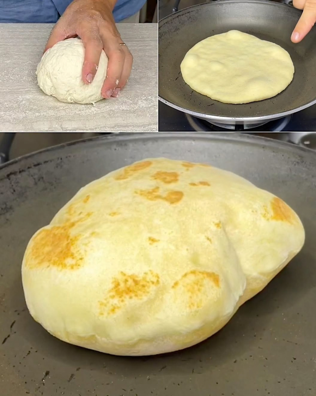 pane palloncino, pane senza lievito, pane in padella, pane veloce, pane fatto in casa, ricetta facile e veloce, pane senza forno, pane con yogurt greco, pane con bicarbonato, pane da farcire, pane per cena veloce, ricetta pane senza glutine, pane con farina di farro, pane vegano, pane senza uova, pane senza burro, ricetta salva cena, pane pita, pane arabo, pane per buffet, pane per aperitivo, lievitazione veloce, cucina facile, ricette veloci, pane morbido, pane leggero, pane con tasca, pane da riempire, cucina italiana autentica, ricette della nonna