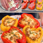 peperoni ripieni di carne, peperoni ripieni, ricetta peperoni ripieni, secondo piatto tipico italiano, cucina meridionale, polpa di manzo macinata, polpa di maiale macinata, formaggio a pasta filata, parmigiano grattugiato, pecorino grattugiato, pane raffermo, uovo, aglio, prezzemolo, latte, olio extravergine di oliva, ricetta facile e veloce, pranzo in famiglia, cena con gli amici, piatto unico, cucina italiana autentica, ricette della nonna, piatti al forno, peperoni imbottiti alla napoletana, peperoni cornetto ripieni, peperoni ripieni in crosta, peperoni ripieni di pane, peperoni ripieni di cous cous, peperoni ripieni di riso, peperoni ripieni di tonno, peperoni ripieni di ricotta, peperoni ripieni vegetariani, verdure ripiene